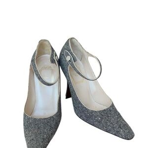 Elegant Gray Mary Jane Heels